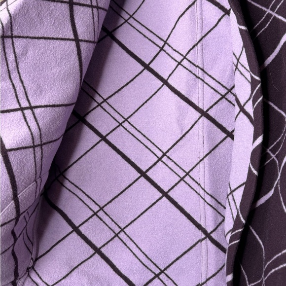 Women’s Vintage Doncaster Wool Cashmere Boxy Jacket Reversible Size 8 Purple - Picture 4 of 8